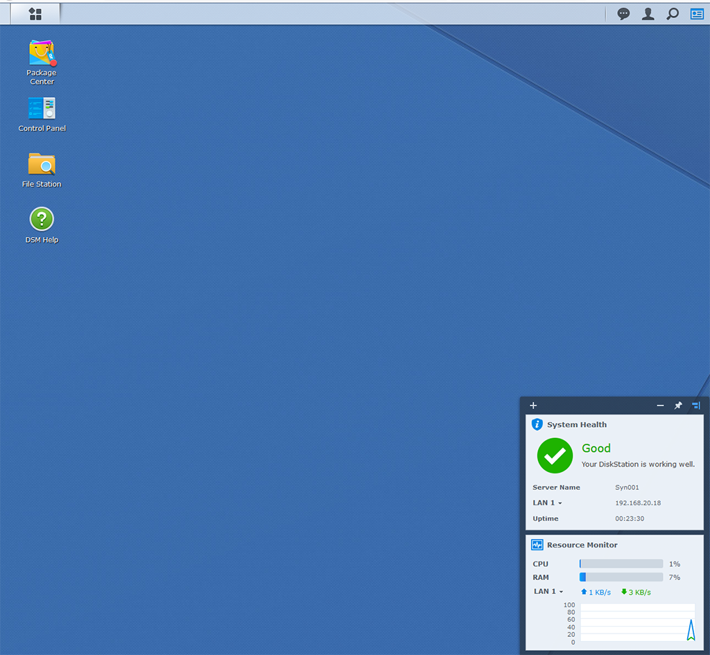 Synology DiskStation interface