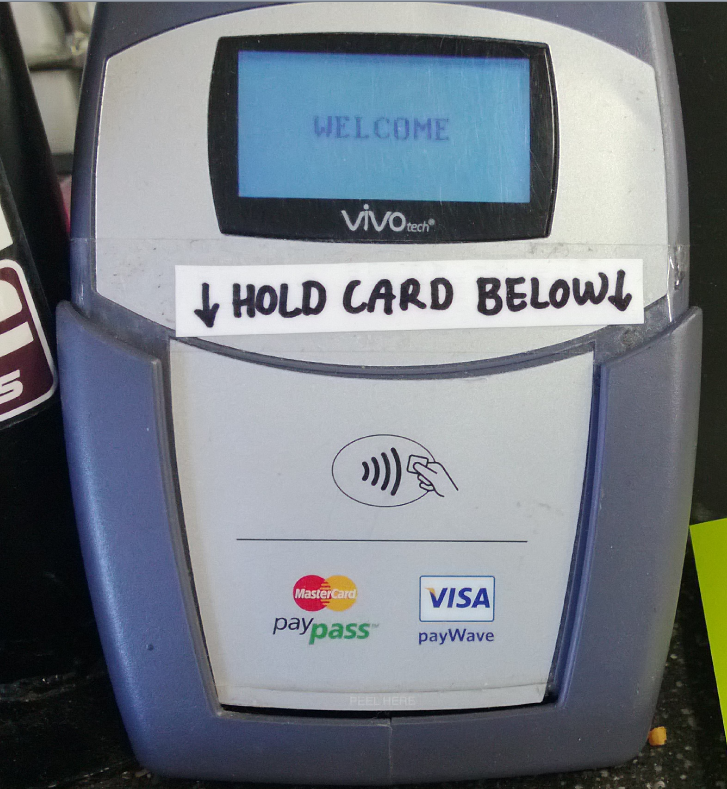 Contactless payment machine photograph