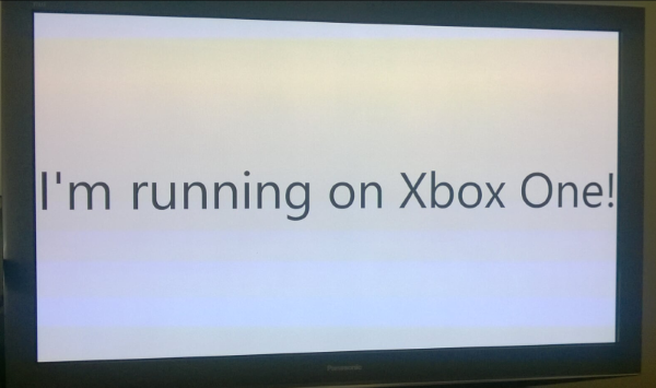 UWP app running on Xbox One
