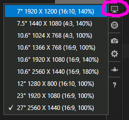 Windows 8 simulator screen size setting