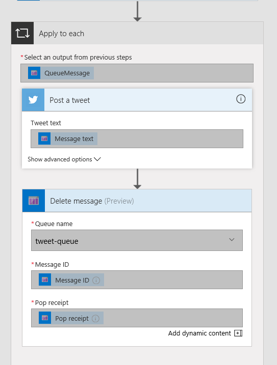 Posting Tweet from Azure Queue