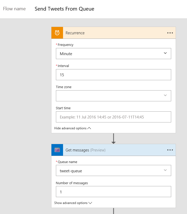 Getting Azure Queue messages on a timer