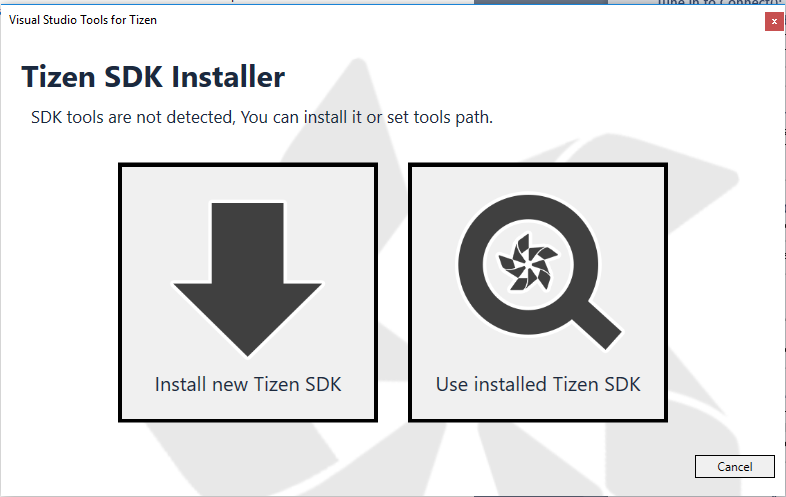 Tizen SDK Installer in Visual Studio