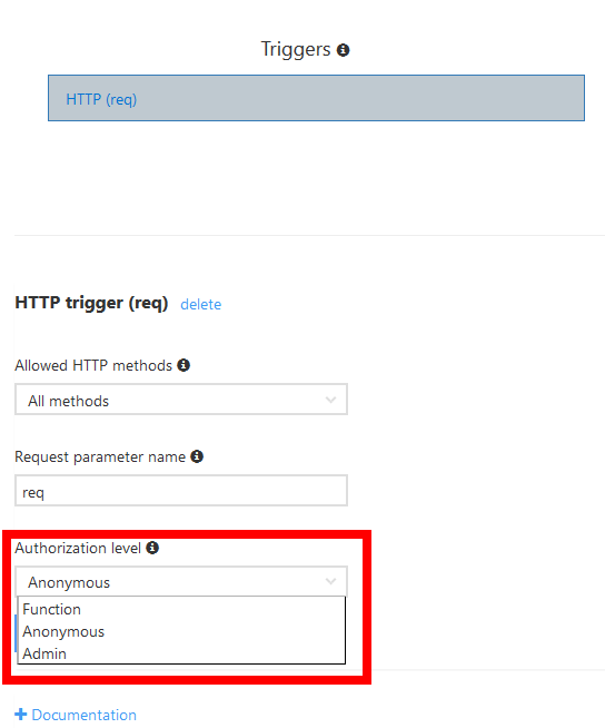 Azure Function HTTP Trigger Authorization Modes