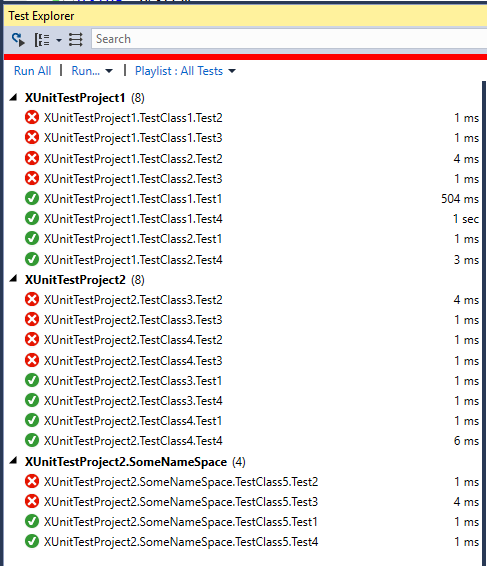 Grouping by namespace